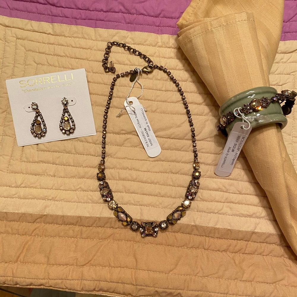Sorrrelli Necklace, Bracelet, and Earring set NEW